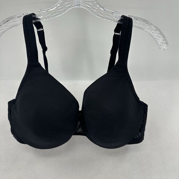 Cacique Bra 40C Black Cooling French‎ Full Coverage Adjustable Minimalist Comfy - Picture 6 of 9